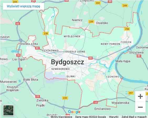 warsztaty dla dzieci z dojazdem Bydgoszcz mapa